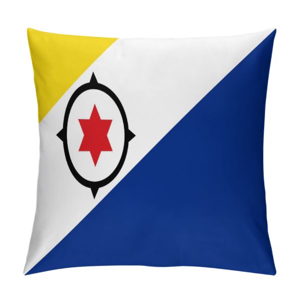 Bonaire Flag Throw Pillow - CaribeHeart Bonaire